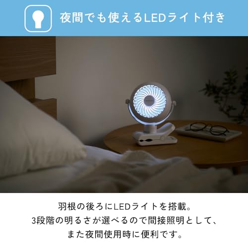 アイリスオーヤマ ポータブルファン クリップ式 PF-C2501-W