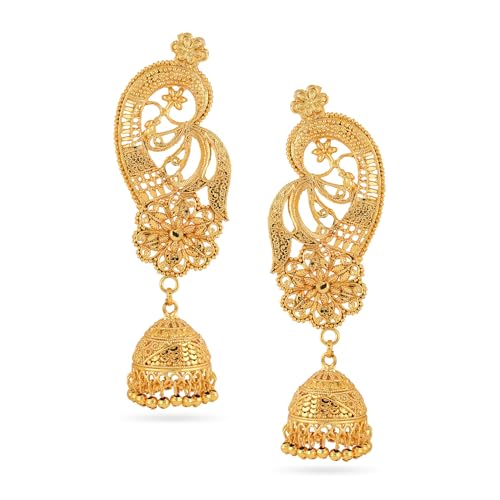 Image of Rubans Ear Cuff Jhumka Earrings Indian Ethnic Jewellery Gift for Women & Girls