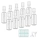 Qoosea 10*50ML Flacon Vaporisateur, Bouteille de Spray Vide Pulvérisateurs Atomiseur, Plastique Transparent Réutilisables Bouteille de Voyage Vide De Poche avec 2 x entonnoirs et 1 x étiquette (50ml)