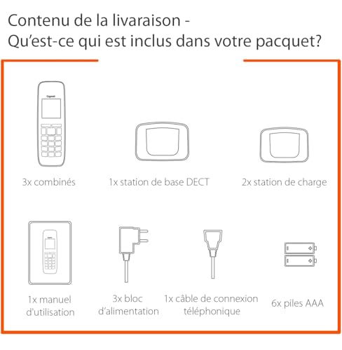 Téléphones DECT Gigaset Pure Trio 3 Appareils avec Répondeur et Mains Libres - vue 7