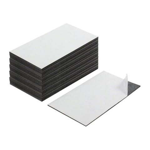 Magflex® Lite Flexible Gloss White Trockenwischoberfläche Magnetetiketten - 89mm Lang x 51mm Breit - Packung 100 Cover