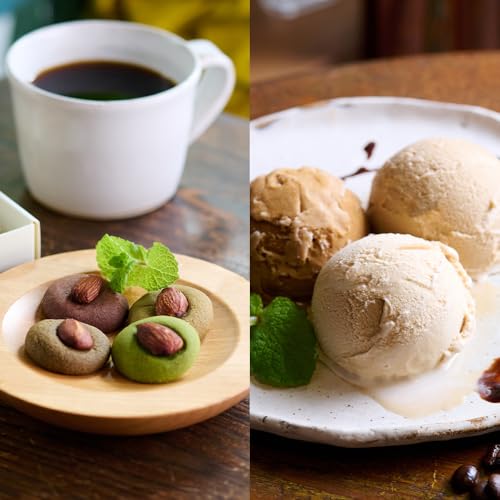 [由布市制施行20周年記念]ゆふを堪能いただけます。こだわり詰込みセット〜ユフノカタチ・ゆふの雫〜(コーヒーアイス、アーモンドクッキー)＼コラボ企画/