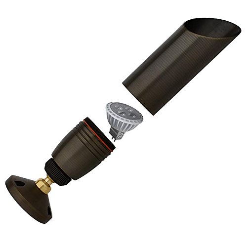 Marslg Brs1 Etl-Listed Solid Brass Low Voltage Landscape Directional Spot Down Light In Antique Brass Finish And Free Mr16 Led Bulb (4-Pack), 36Dl01Bsx4 #TOP3