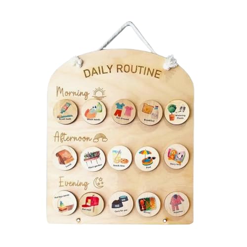koolsoo 子供向けの日課表 クリスマスプレゼントに最適な子供向け木製家事表