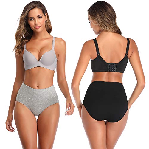 Womens Underwear,Mid Waist No Muffin Top Full Coverage Cotton Brief Ladies Panties Lingerie Undergarments For Women Multipack (Xx-Large(Size 9), Multi-F-5 Pack) #TOP1