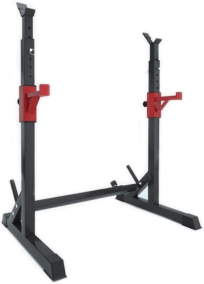 Free-Weight Racks Squat Rack,Weight Adjustable Lifting Stand Barbell Home Gym Equipment Portable Fitness Training Machin