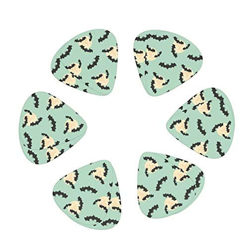 Lot de 12 médiators pour guitare basse électrique et acoustique Motif chauve-souris Lune - Les Beatles, Paul McCartney, John Lennon, RIngo Starr, George Harrison Lot de 12 médiators pour guitare basse électrique et acoustique Motif chauve-souris Lune – Image 3