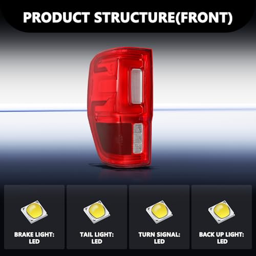 Image of Aosky LED Tail Light Assembly Compatible with 2019-2023 Ford Ranger Rear Taillight Brake Signal Lamp Left Side