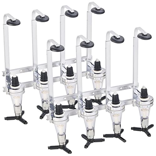 Rosenstein & Söhne Flaschenbutler: 2er-Set Aluminium-Flaschenhalter und...