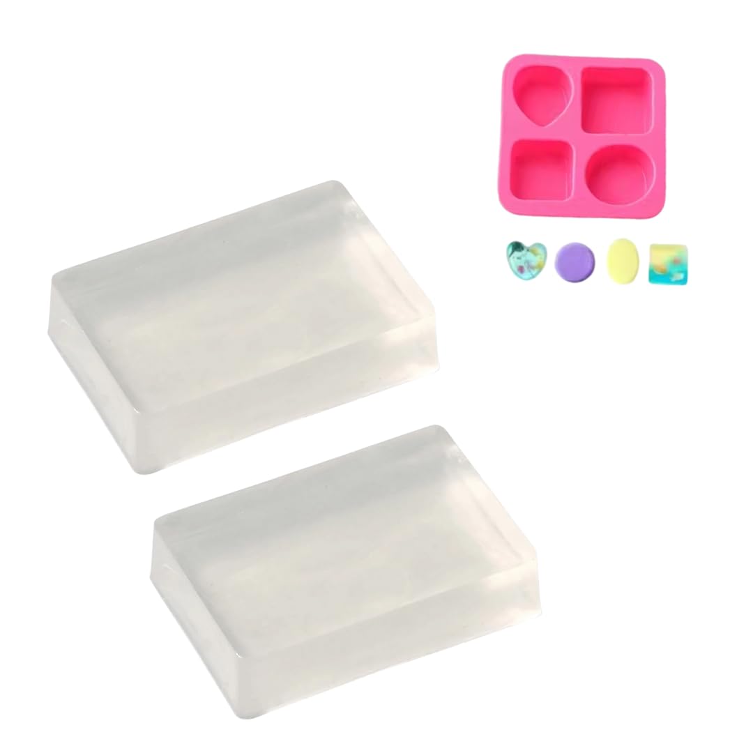 Smooth Texture Glycerin Soap Base 500 gm with Flexible Soap Mould for Regular Use-image-22