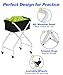 Ardier Tennis Ball Hopper Cart Holds 175 Tennis Balls or 140 Pickleballs, Portable Pickleball Collector Caddy with Wheels,Foldable Baseball Basket Holder for Court Training & Coaching, White