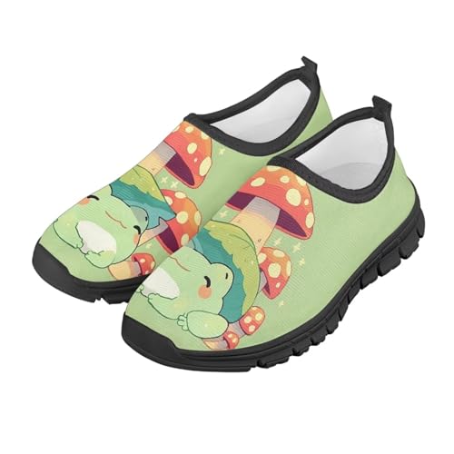 Fuxowvby Mushroom Frog Girls Slip on Sneaker Kids Low-top Casual Fashion Shoes Comfort Walking Shoe SizeUS 13 for Little Kid