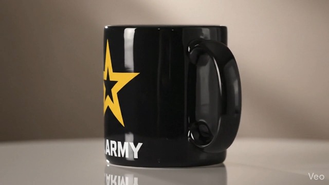 Taza de Café U.S. Army con Logo Estrella Dorada Negro 11oz miniatura 7