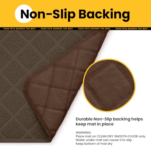 Image of Conlun Cat Litter Mat Litter Trapping Mat, 24 inch x 17 inch Brown