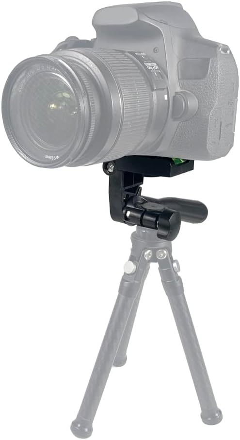 Three-Way Head Handle 1/4 Screw Level Rotating Bracket for Tripod SLR Photography Accessories (1/4" Thread)
