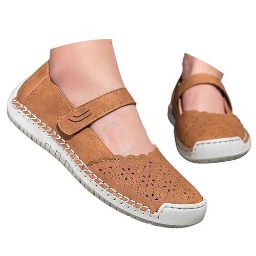 Baskets orthopédiques respirantes et ultra légères style pieds nus marron