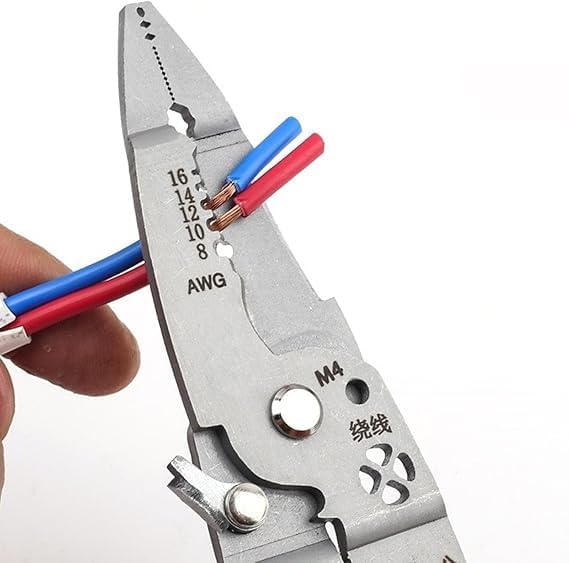 Image of Wire Stripper Machine 6-in-1 Wire Stripping Tool with Hand Crank, 6 Channels & 5 Blades for 0.06 inch-0.65 inch (3-17mm) Scrap Copper Wire Peeler & Recycling (Foldable wire striper)