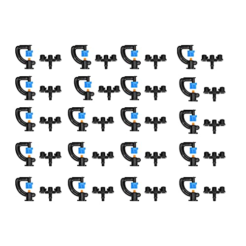 20 Set Refraction Spray Buse, G Type Rotation Buse Arroser d'arrosage, pour irriguer Les Arbres fruitiers, Les arbustes, Les serres, Les pépinières