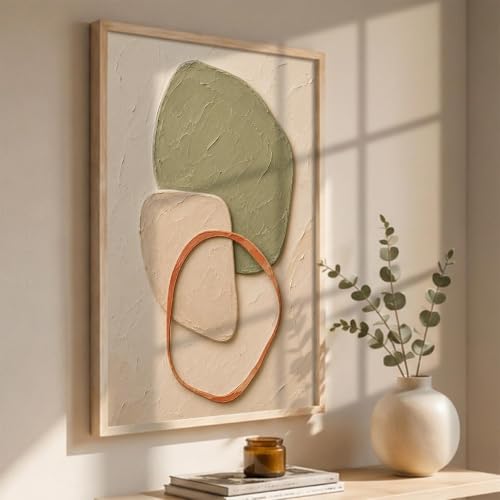 Image of kotart Decorative Boho Wall Art Painting With Frame | Boho Painting For Living Room Bed Room Hotel Wall Decor Digital Reprint (26X38 inch)