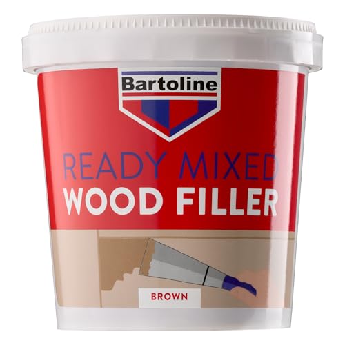 Bartoline Masilla para madera Ready Mixed Marrón 1 kg Masilla duradera y fácil de usar para reparaciones de madera en interiores y exteriores