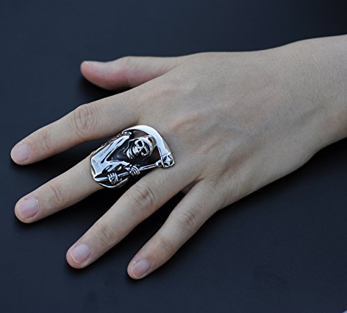 Image of Genuine Stainless Steel Ring Jewelry for Men Fashion Punk Biker Skull Rings
