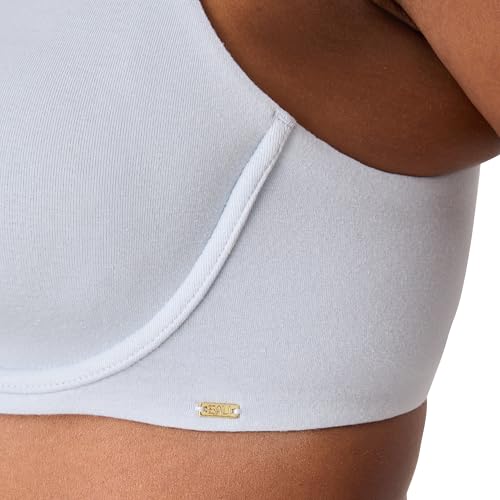 Image of Bali Womens Underwire Bra, Cotton Collection 2-ply Underwire Bra, Moisture-Wicking, Full Coverage, Convertible Straps