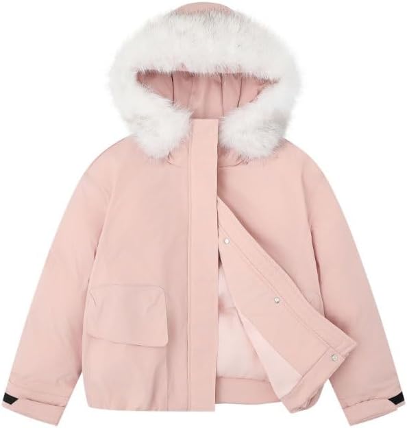 Outdoor Commuting Cotton Padded Jacket Retro Versatile Loose Detachable Woolen Collar Hooded