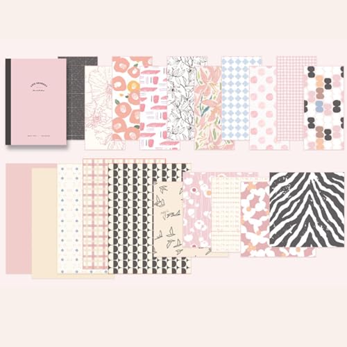 Image of The AutoStory Scrapbooking Kit A6 Junk Journal Notebook Cute Decals Decorative Cardstock Washi Tape DIY Craft Art Diary Planner Decor Keepsake Gift for Women Teens Girls (Warm Greetings, Pink)