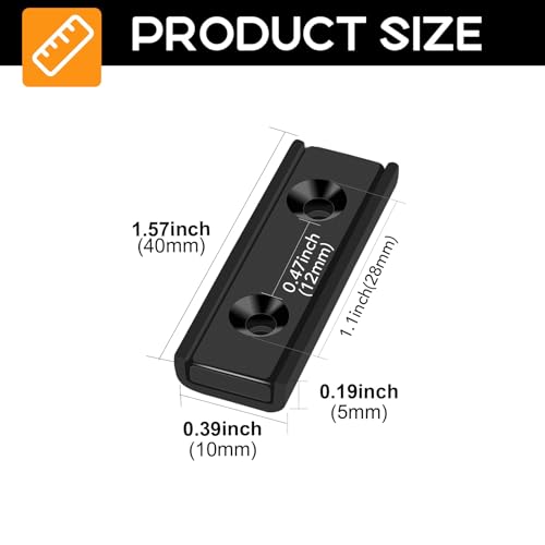 Image of TRYMAG Bar Magnets, 45Lbs 6 Pack Countersunk Hole Magnet with Screw