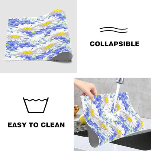 Lot de 6 sets de table antidérapants aux douces fleurs violettes