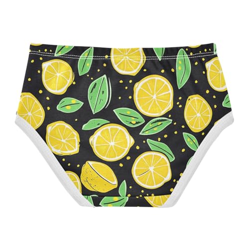 Wusikd Lemon Girls' Underwear Cotton Yellow Green Girls Briefs Soft Toddler Underwear 2T2