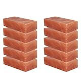Himalayan Salt brick for wall | Pack of 10 Size 8 * 4 * 2 | Himalayan salt tile | Himalayan Pink Salt Bricks for Home | Salt Tiles for Home Improvement.