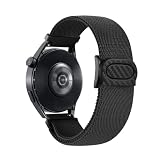 [SQHYWJ] クイックリリース バンド 20mm 22mm 時計バンド ナイロン 時計ベルト 伸縮性のあるスナップクロージャー スマートウォッチ交換用バンド（ブラック 22mm