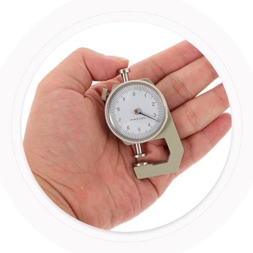Calibrador de espesores para cuero, herramienta portátil de medición precisa con punta plana y afilada, ideal para artesanías DIY con cuero miniatura 6