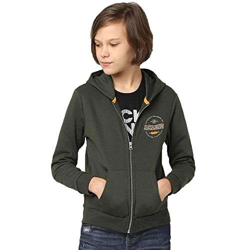 Image of JACK & JONES Boy's Cotton Hooded Neck Sweatshirt