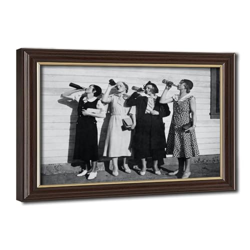 Poster vintage Flapper Girls pour salon decoration murale bar rétro cadre suspendu