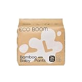 ECO BOOM Pannolini Pants in Bambù - pannolini mutandina premium ecologici in materiali vegetali, senza profumo, molto assorbenti taglia (Taglia 4)