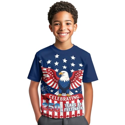 Image of Kids Graphic T-Shirt Boys Girls Novelty Tees Top Short Sleeve Shirts Summer Blouses 3-16