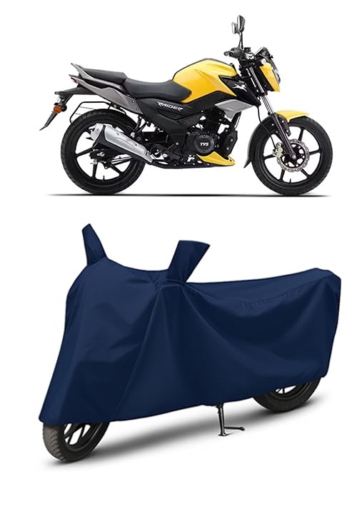 Image of Waterproof Bike Cover for TVS Raider | All Weather Protection from Rain, Dust, UV Rays & Scratches with Mirror Pockets & Buckle Belt | Raider Bike Cover