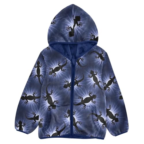 CHIFIGNO Black Gecko Toddler Boy Zip up Jacket Lightweight Soft Sweatshirt Jacket 3T