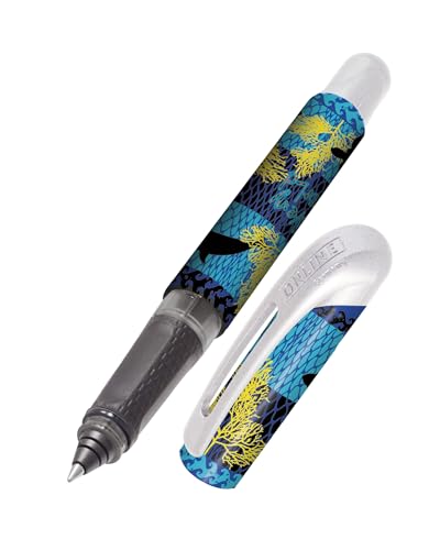 Online Tintenpatronen-Rollerball College Ozean, für Rechtshänder und Linkshänder, ergonomisches Griffstück, Roller-Ball, Standard-Tintenpatronen, inkl. Kombipatrone blau 1 Stück (1er Pack)
