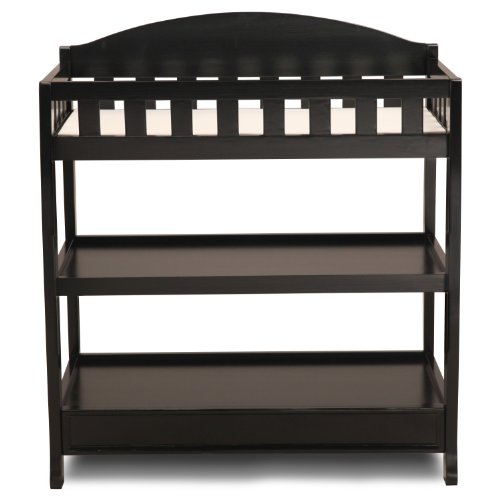 Delta Children Infant Changing Table With Pad, Black And Waterproof Baby And Infant Diaper Changing Pad, Beautyrest Platinum, White #TOP3