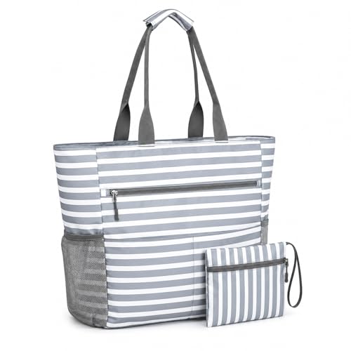 Sac de plage imperméable femme grand sac fourre-tout pliable Oxford poches