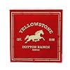 Yellowstone (Lunch Napkins), 6.5" Square, Inspired by Hit TV Series, 3-Ply Tissue, Set of 16 Features the Yellowstone Barn, Buffalo Check on the Inside, and Red on the Back Panel with Horse Icon. #1