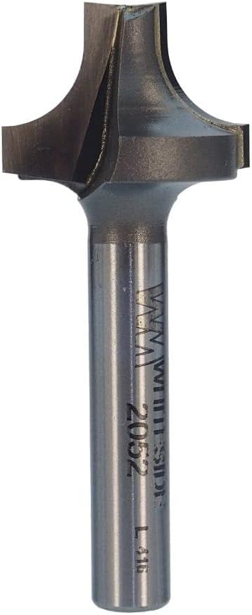 Whiteside Router Bits 2052 Plunge Round Over Bit with Plunge Point 1/4-Inch Radius, 3/4-Inch Large Diameter and 1/4-Inch Small Diameter