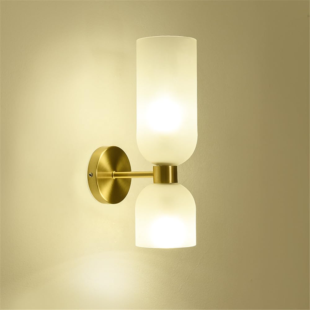 KBUUKYYXouy Brass Wall Lamp - Modern Art Light Fixture for Living Room, Bedroom, Study, Aisle, and Corridor(J 1 Light)