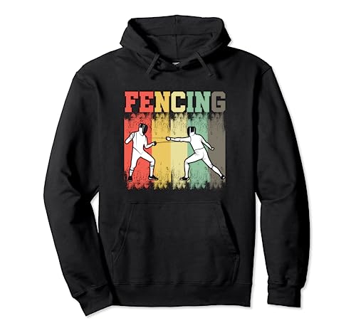 Vintage Duell Fencer Retro Fencing Long Sword Épée Pullover Hoodie