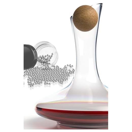 Dekanter & Zubehör | Korkverschluss + Reinigungsperlen aus Edelstahl