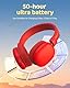 awatrue Bluetooth Kopfhörer Kinder, Bluetooth 5.4, 85/94dB Lautstärkeregelung, Stereo-Sound, 50 Stunden Spielzeit, Faltbare & Einstellbar, Kopfhörer Kinder Kabellos für Schule/Reise, Rot