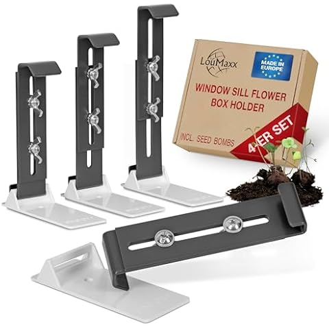 LouMaxx Window Box Holder without Drilling Cover